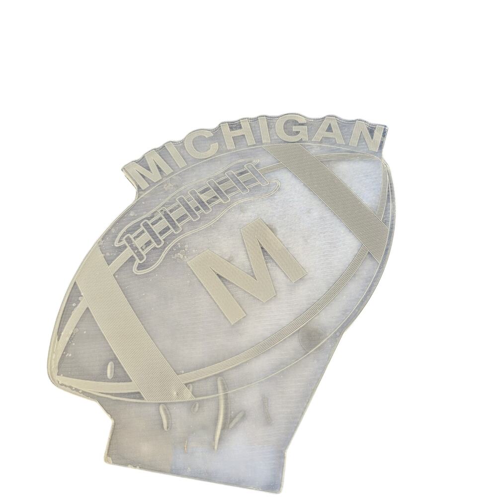 3D Illusion Lamp Michigan Football Night Light, New in Box - Picture 9 of 9
